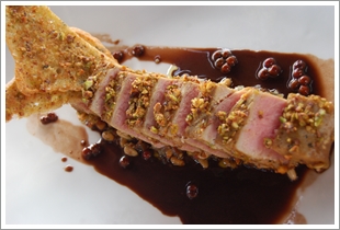 Ikan Tuna Panggang Bersalut Coklat Mustard