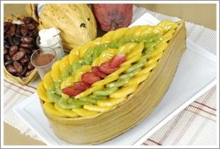 Kek Lapis Strawberi Bercoklat