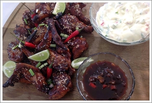 Kepak Ayam BBQ Coklat