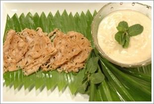 Roti Jala Koko dan Kuah Durian
